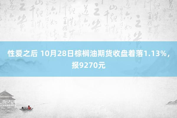 性爱之后 10月28日棕榈油期货收盘着落1.13%，报9270元