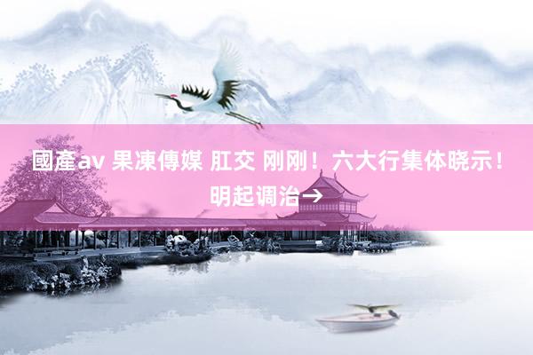 國產av 果凍傳媒 肛交 刚刚！六大行集体晓示！明起调治→