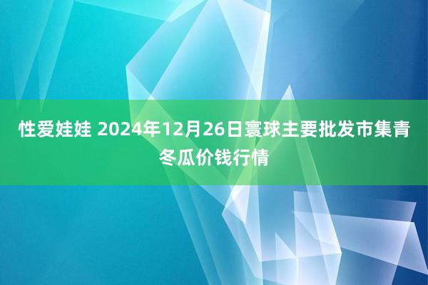 性爱娃娃 2024年12月26日寰球主要批发市集青冬瓜价钱行情