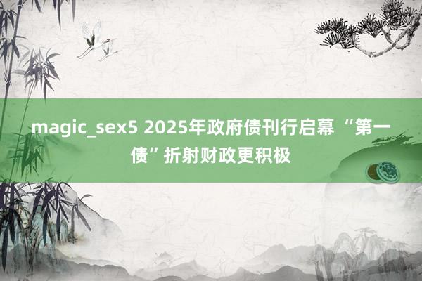 magic_sex5 2025年政府债刊行启幕 “第一债”折射财政更积极