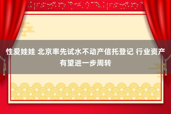 性爱娃娃 北京率先试水不动产信托登记 行业资产有望进一步周转
