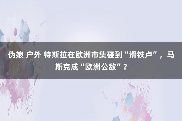伪娘 户外 特斯拉在欧洲市集碰到“滑铁卢”，马斯克成“欧洲公敌”？
