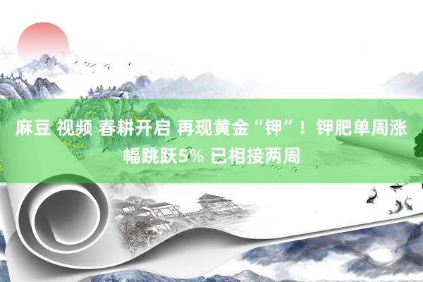 麻豆 视频 春耕开启 再现黄金“钾”！钾肥单周涨幅跳跃5% 已相接两周