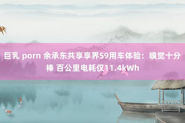 巨乳 porn 余承东共享享界S9用车体验：嗅觉十分棒 百公里电耗仅11.4kWh