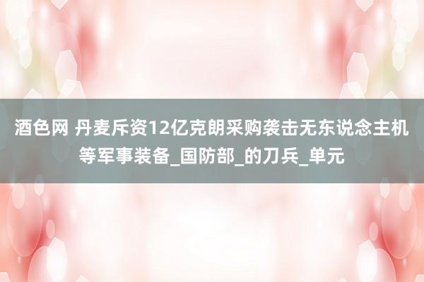 酒色网 丹麦斥资12亿克朗采购袭击无东说念主机等军事装备_国防部_的刀兵_单元