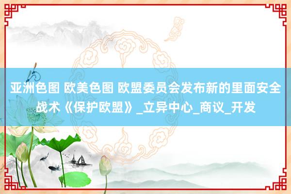 亚洲色图 欧美色图 欧盟委员会发布新的里面安全战术《保护欧盟》_立异中心_商议_开发