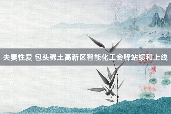 夫妻性爱 包头稀土高新区智能化工会驿站缓和上线