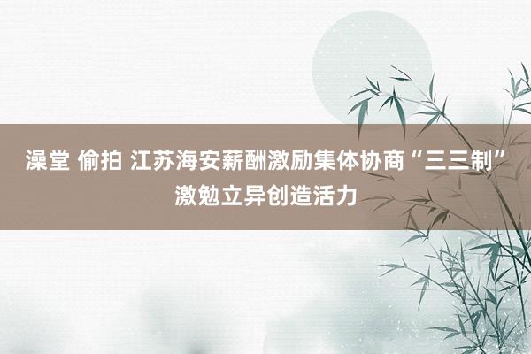 澡堂 偷拍 江苏海安薪酬激励集体协商“三三制”激勉立异创造活力