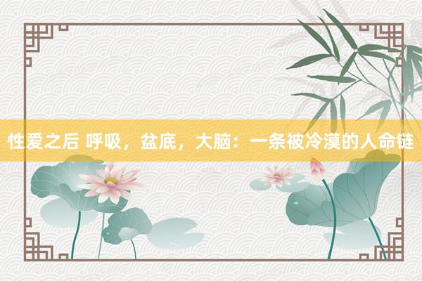 性爱之后 呼吸，盆底，大脑：一条被冷漠的人命链