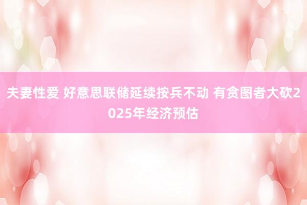夫妻性爱 好意思联储延续按兵不动 有贪图者大砍2025年经济预估