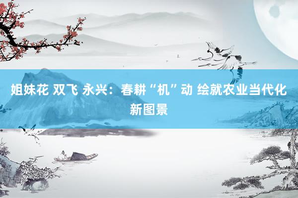 姐妹花 双飞 永兴：春耕“机”动 绘就农业当代化新图景