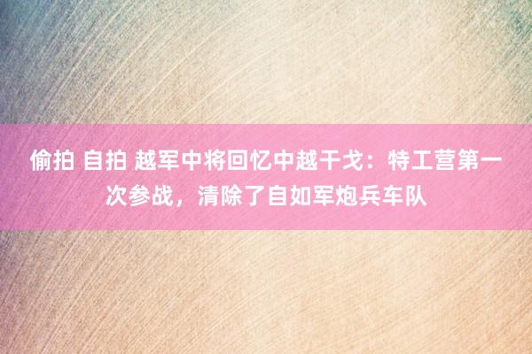 偷拍 自拍 越军中将回忆中越干戈：特工营第一次参战，清除了自如军炮兵车队
